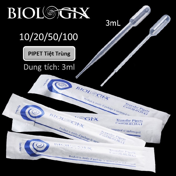 Pipet Biologix đã tiệt trùng dung tích 3ml dùng bón thuoc, bón sữa cho bé