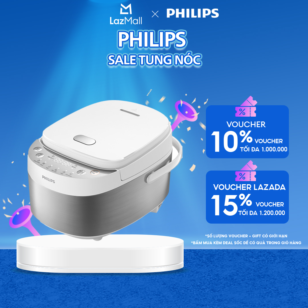 Nồi Cơm Điện Tử Mini Philips HD3170/66 | 600W | 0.85 Lít - Hàng Chính Hãng