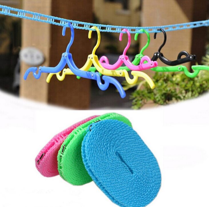 DÂY PHƠI ĐỒ, DÂY PHƠI QUẦN ÁO THÔNG MINH CÓ LỖ MÓC LOẠI 5M