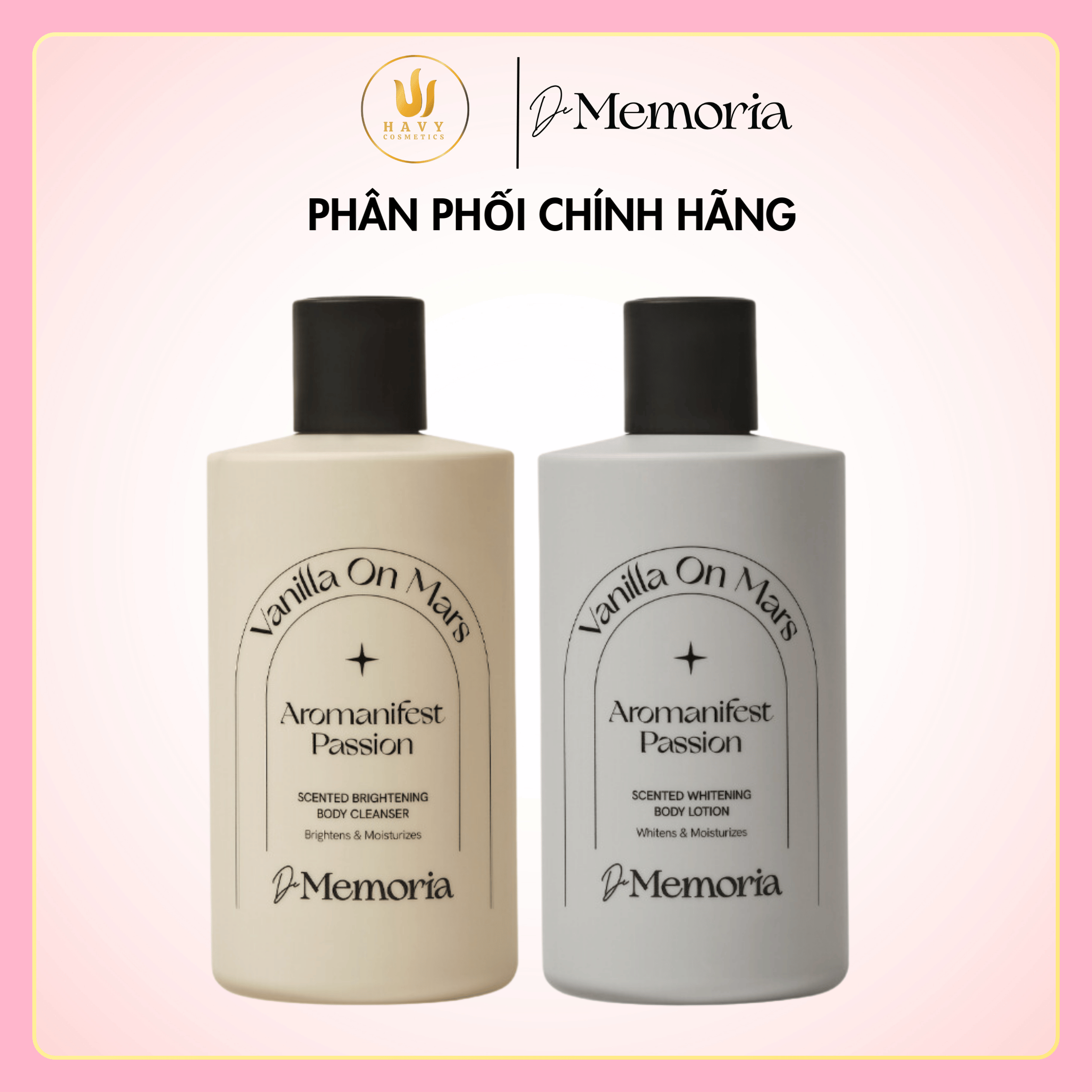 Bộ Sữa Tắm Và Dưỡng Thể Trắng Da Hương Nước Hoa Thư Giãn De Memoria (2x300ml)