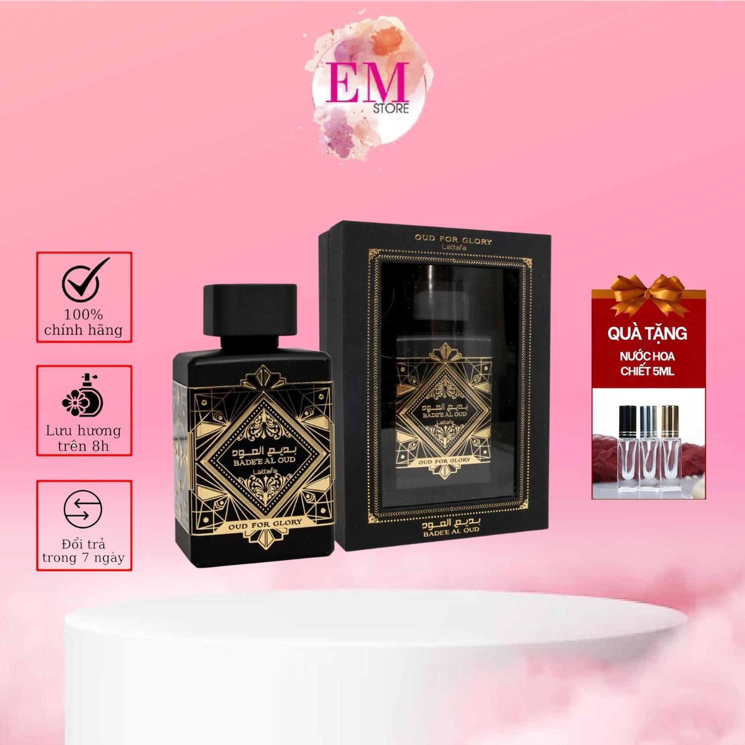 Nước hoa Dubai Badee Al Oud of glory For Lattafa dành cho cả nam và nữ hương thơm ấm áp sang trọng