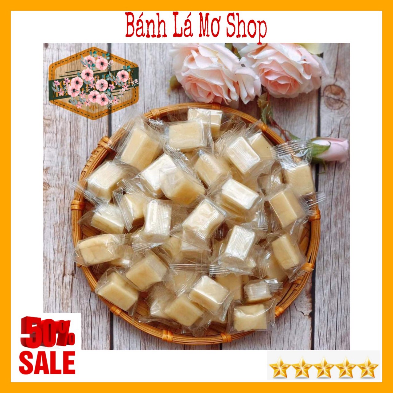 (FREESHIP) 500GR KẸO DỪA SÁP TRUYỀN THỐNG KIÊN LONG- BÁNH LÁ MƠ SHOP