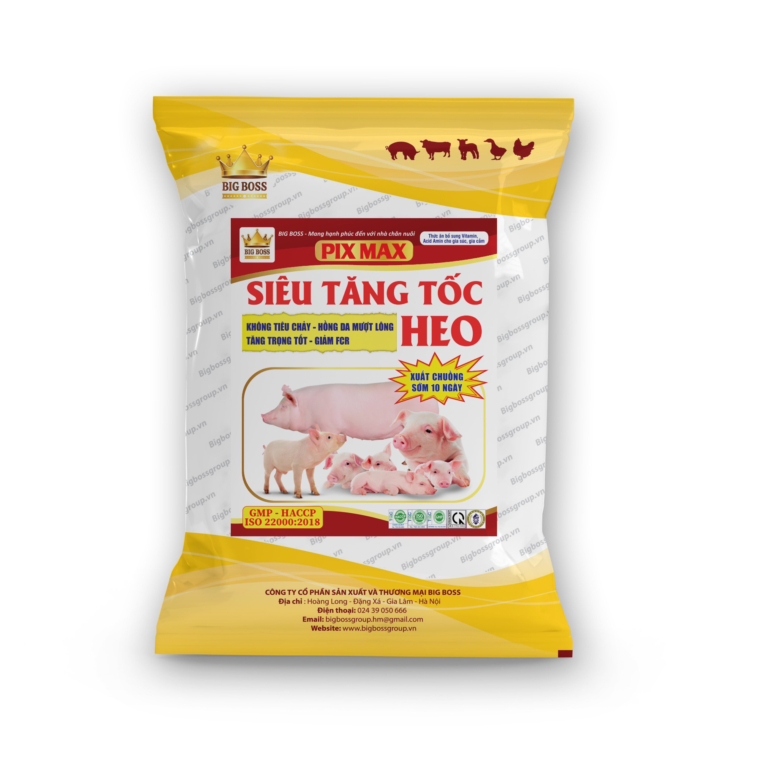 Siêu tăng tốc cho heo nhanh lớn, tăng trưởng rút ngắn thời gian nuôi, hàng chính hãng công ty