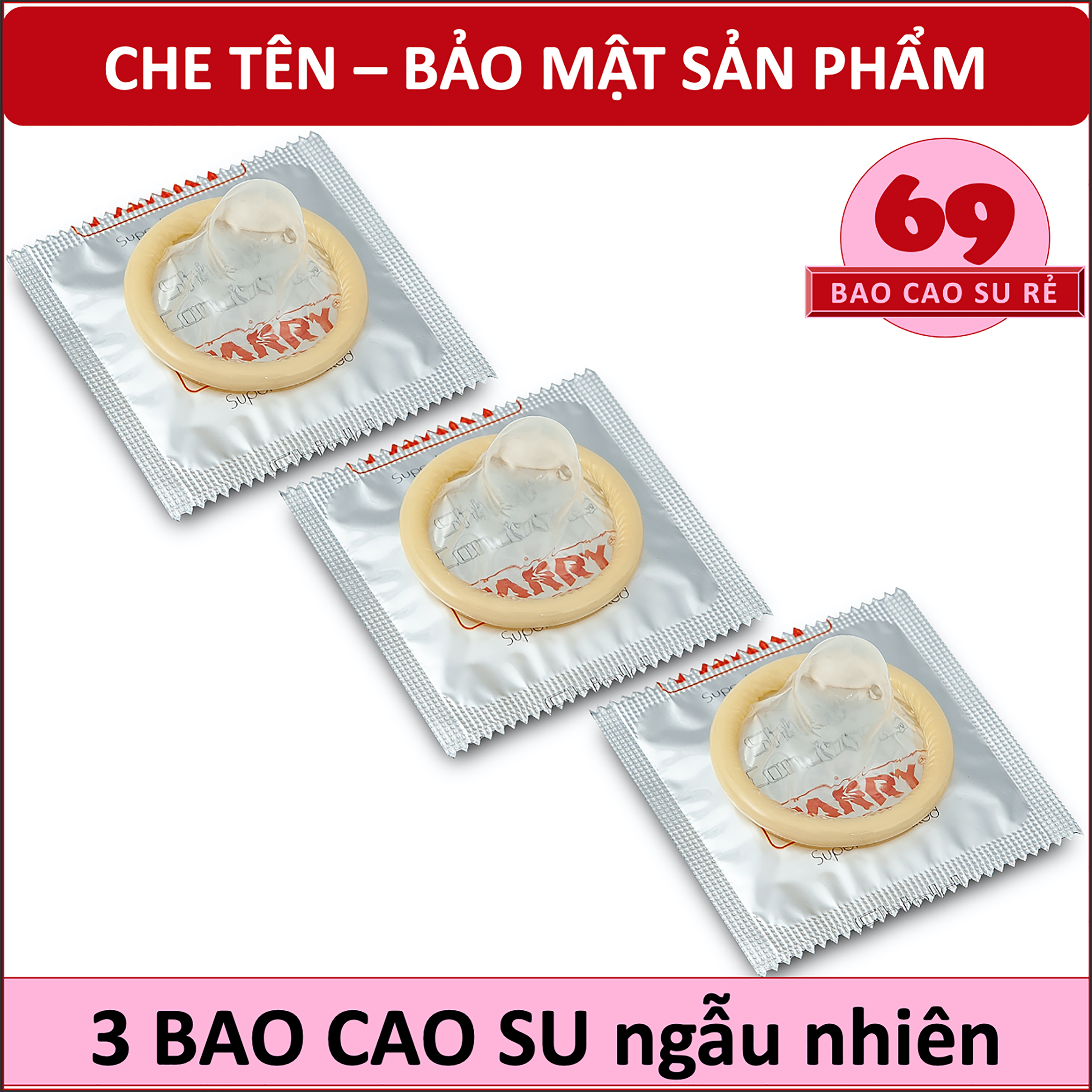 Bao cao su 3 cái ngẫu nhiên