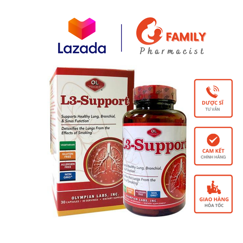 ✔️ L3-Support L3 Support - Tăng cường chức năng phổi và thải độc phổi, sản phẩm tốt, đa dạng, chất lượng cao, cam kết hàng nhận được giống như mô tả