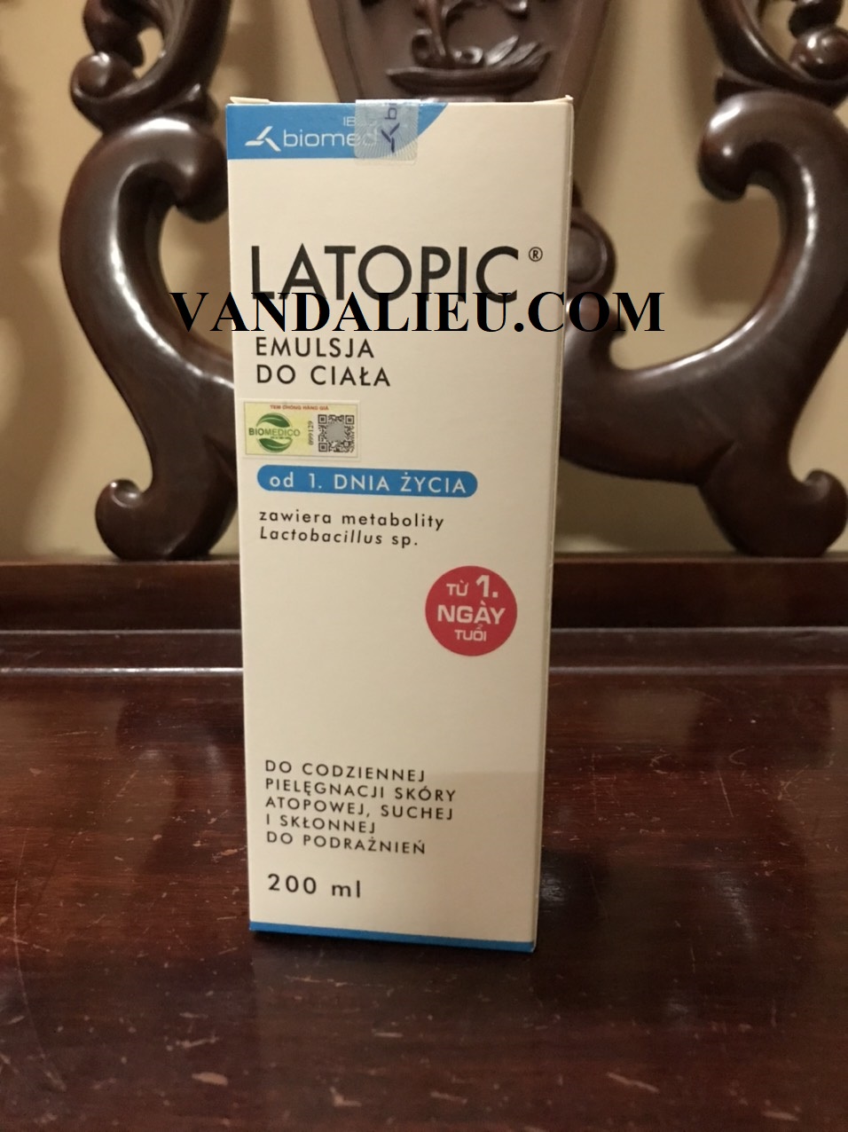 NHŨ TƯƠNG TẮM DÀNH CHO DA DỊ ỨNG , KÍCH ỨNG LATOPIC BODY EMULSION 200ML