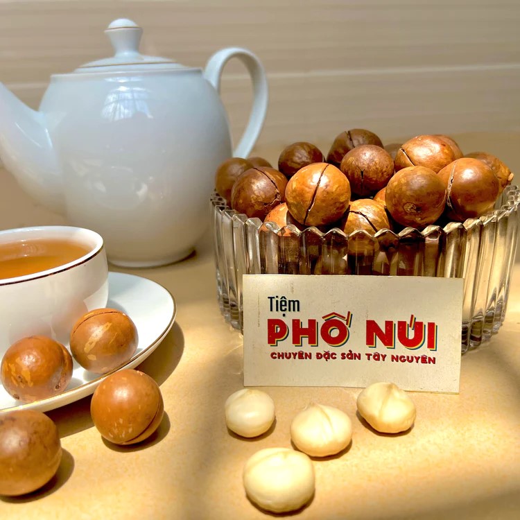 Hạt macca nứt vỏ tiệm phố núi - 500gram