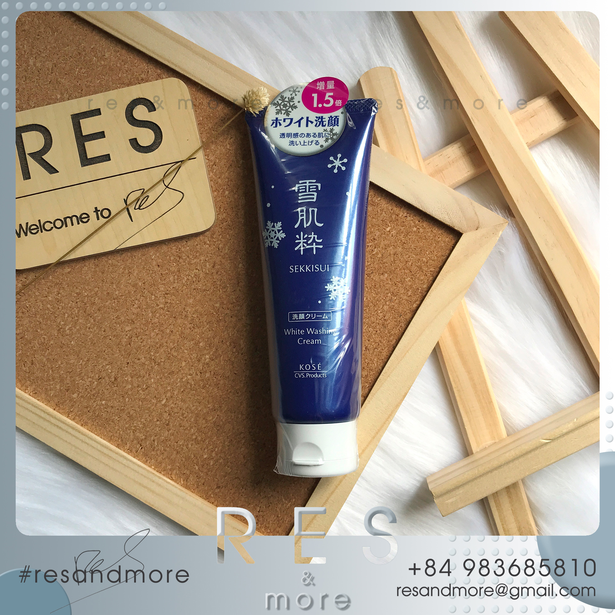 Sữa rửa mặt trắng da Kose Sekkisui White Washing Cream