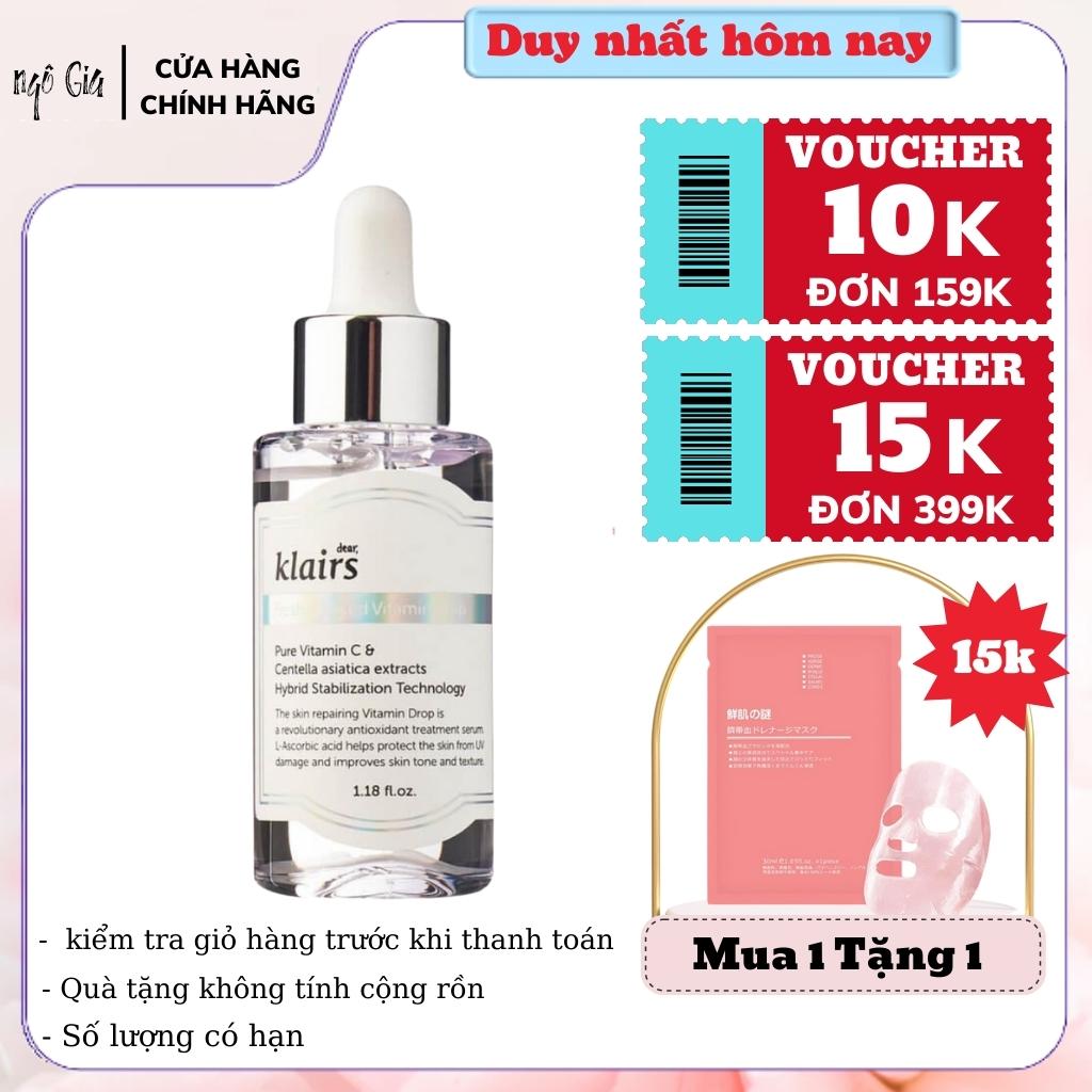 Serum hoa quả dưỡng trắng da ❤𝑭𝒓𝒆𝒆𝒔𝒉𝒊𝒑❤ Klairs Freshly Jucied Vitamin Drop Serum Klair - Sale Chính hãng