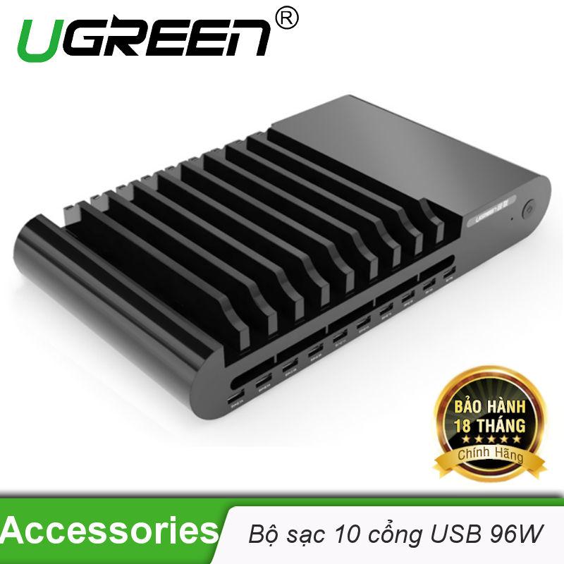 Bộ sạc 10 cổng usb 96w max ugreen cd108 20325 - hãng phân phối chính thức