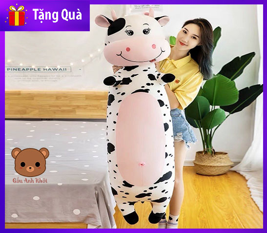 Gấu Bông Bò Sữa Đứng Vui Nhộn , Gối ôm bò sữa đứng Siêu mềm mịn Siêu xinh