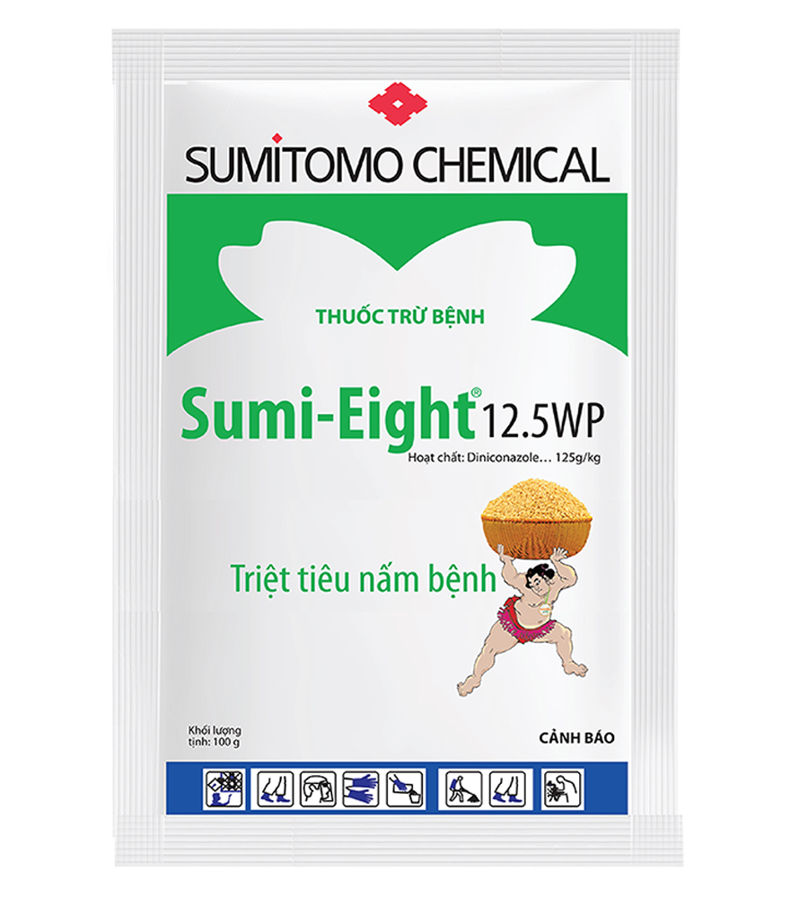 Chế phẩm trừ bệnh SUMI-EIGHT 12.5WP triệt tiêu nấm bệnh. gói 100gr.