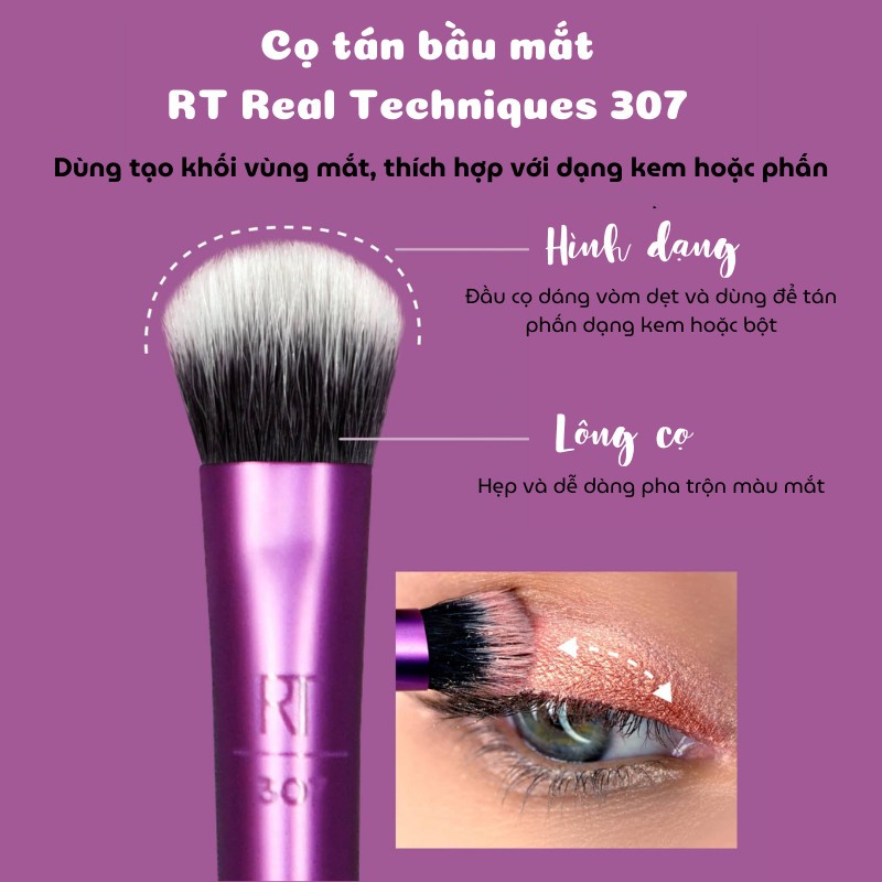 Cọ tán bầu mắt nhỏ rt real techniques shading rt307