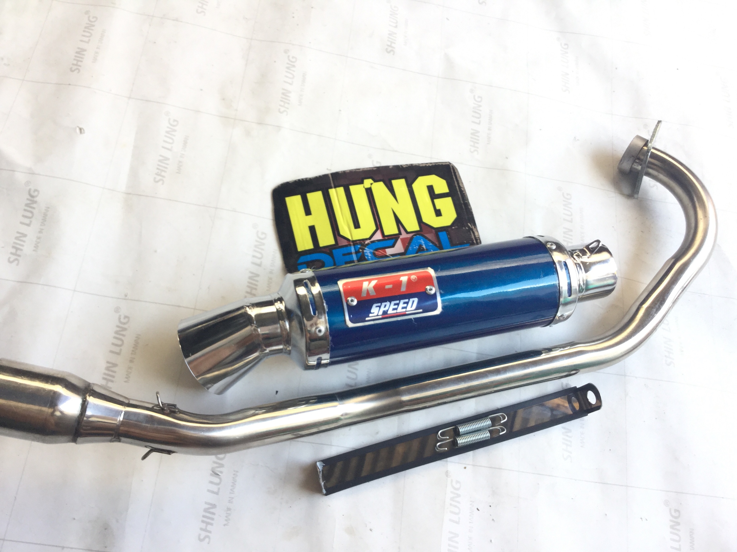 Pô K1 XANH FULL CỔ INOX THẲNG gắn wave, dream, sirius, axelo, exciter, winer, sonic, raider fi, satria, gsx , Sản Phẩm Chất Lượng, Gian Hàng Uy Tín, Giá Cả Cực Tốt, Mua Ngay.