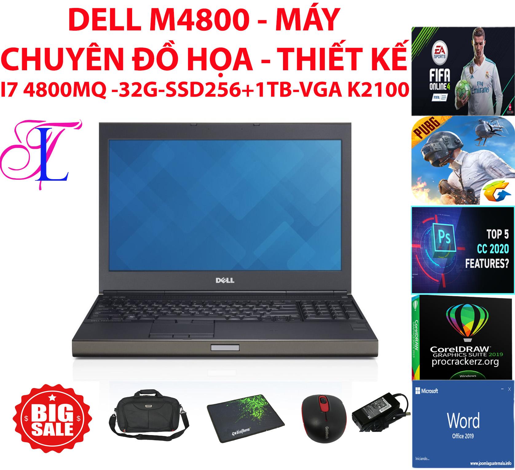 [Trả góp 0%]Dell Precision M4800 i7-4710MQ  ram 8G SSD 120G+hdd 500gtb VGA Quadro K1100 màn 15.6 full HD CHUYÊN ĐỒ HỌA NẶNG KỸ SƯ  LẬP TRÌNH