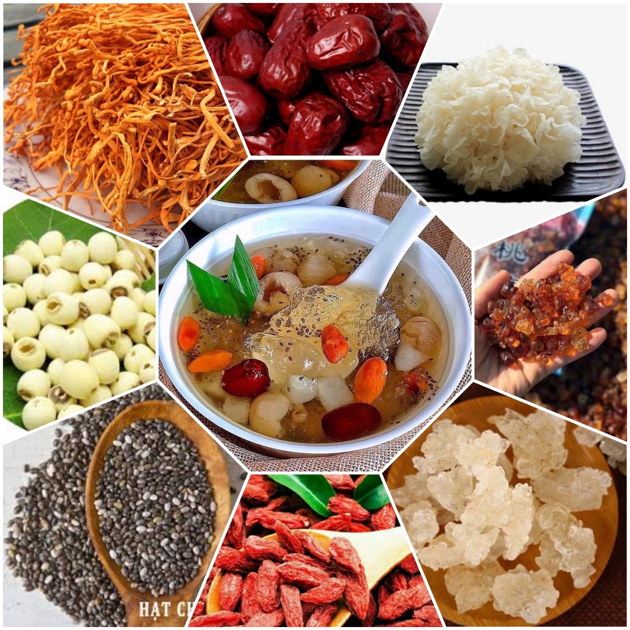 SÉT ĐẶC BIỆT CHÈ DƯỠNG NHAN 14 VỊ/ 6 NGƯỜI ĂN