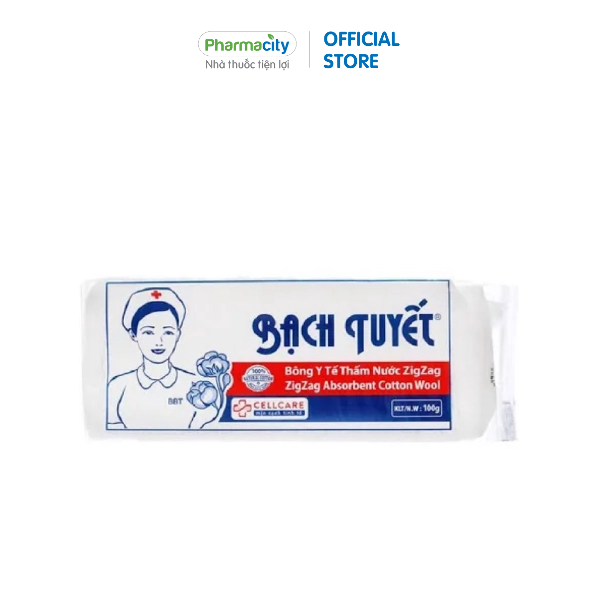 Bông y tế thấm nước zigzag Bạch Tuyết