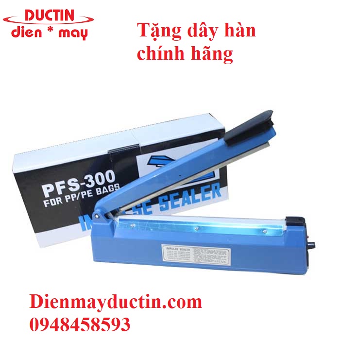 Máy ép miệng túi 30 cm Đức Tín dập tay dán túi nilon dài 30 cm nhanh, đường hàn chắc chắn