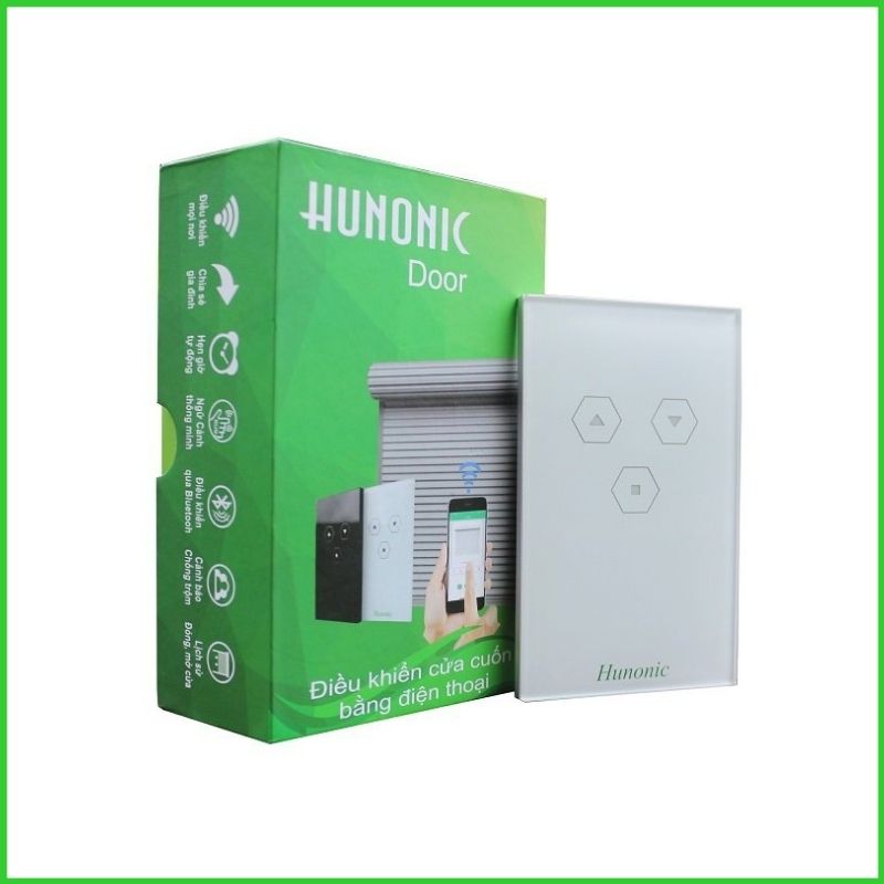 Điều khiển cửa cuốn thông minh Hunonic door, công tắc điều khiển cửa cuốn từ xa bằng điện thoại