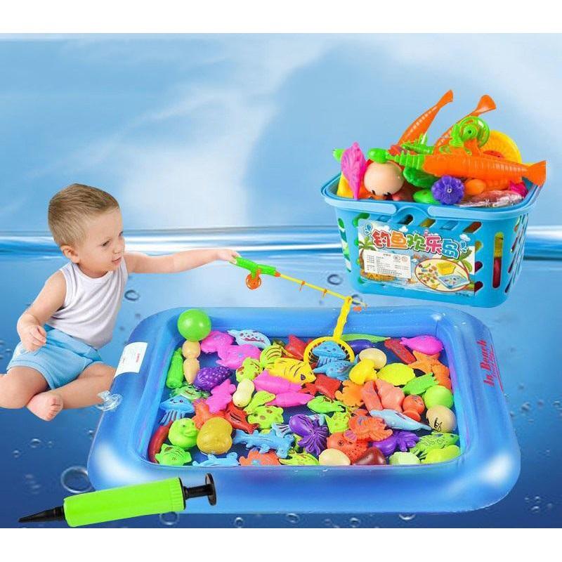 Bộ đồ chơi câu cá,Đồ chơi trẻ em, Bể câu cá cho bé, Đồ chơi câu cá kèm phao, an toàn cho bé, giúp ích cho mẹ