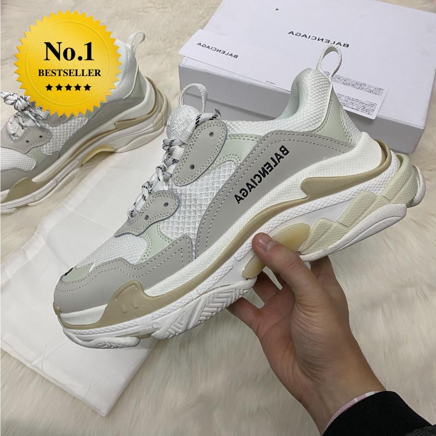[Full Box & MPVC] Giày Thể Thao Sneaker Balenciga Triple_S Trắng Full - Nam Nữ