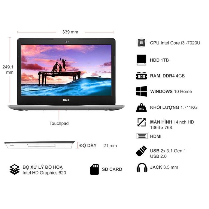 Laptop Dell Inspiron 3481
