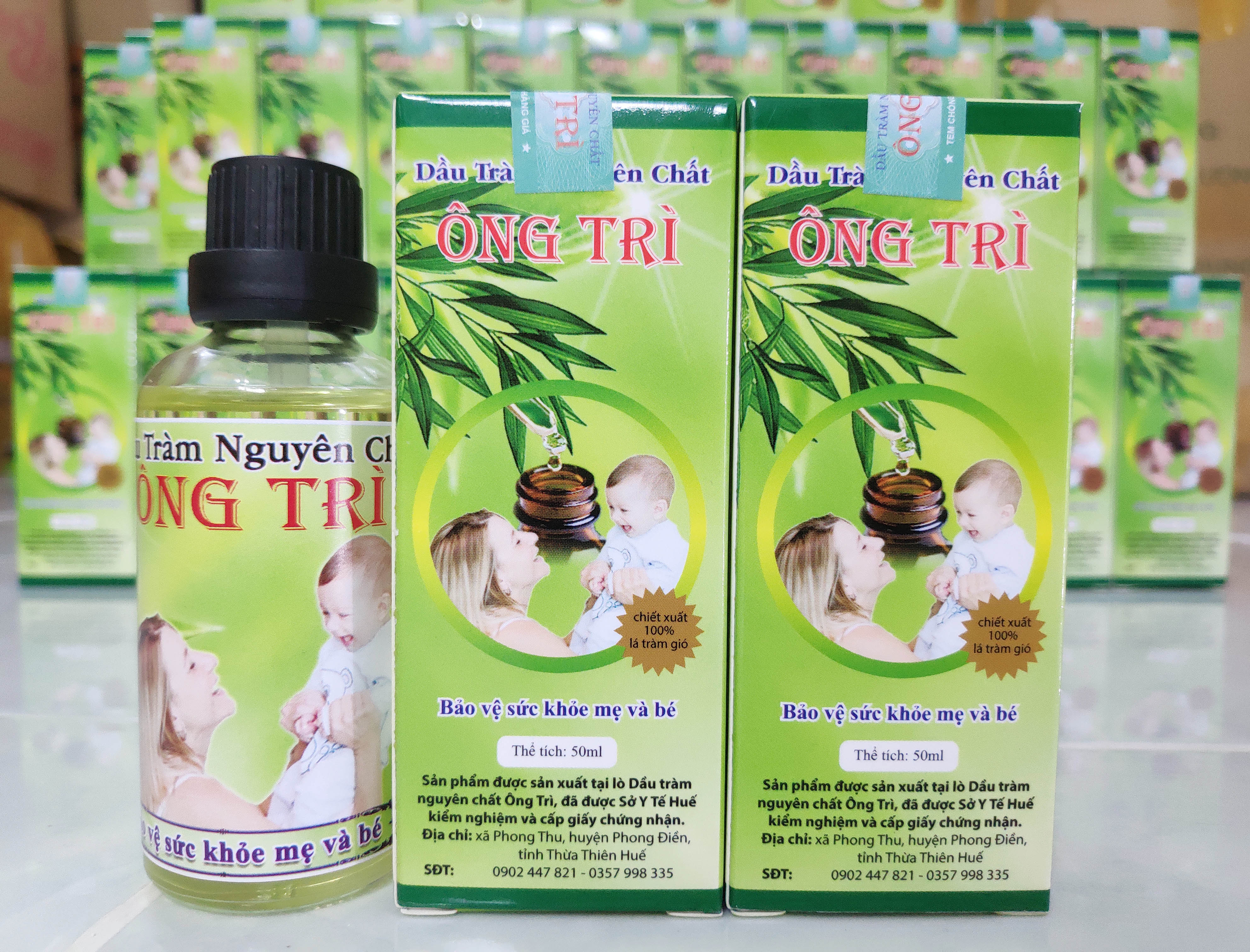 Combo 2 chai Dầu Tràm Huế Dầu Tràm nguyên chất Ông Trì chai 50ml