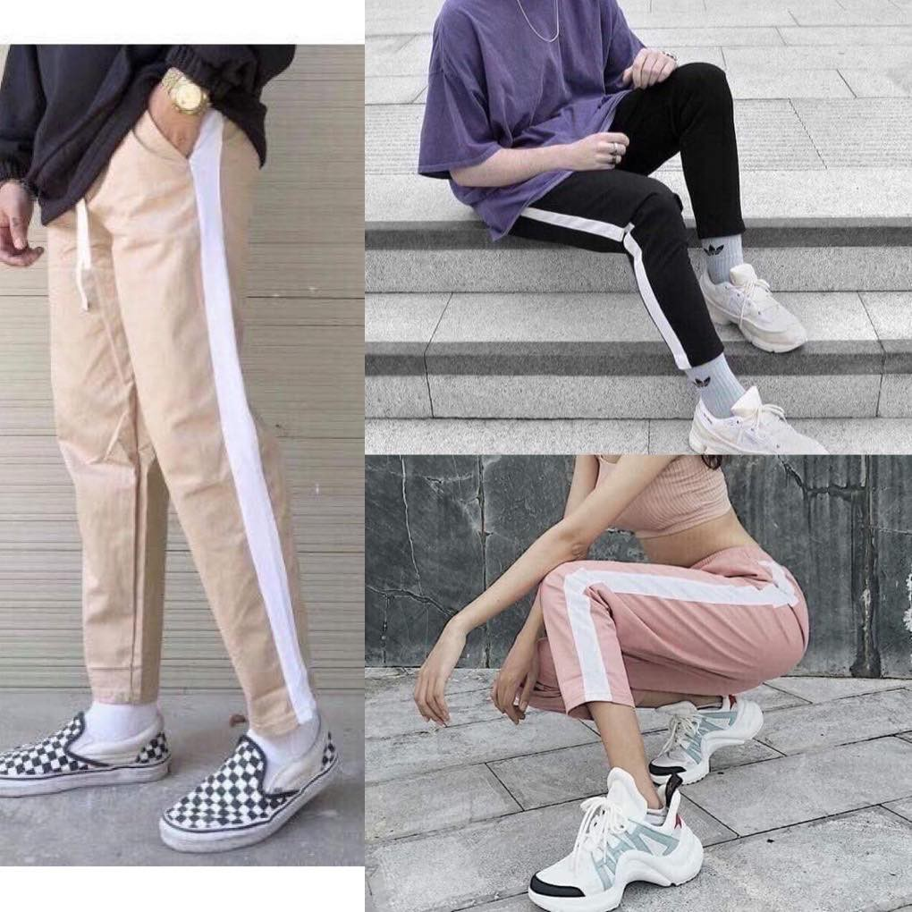 Quần Baggy KaKi Ống Suông Sọc Unisex
