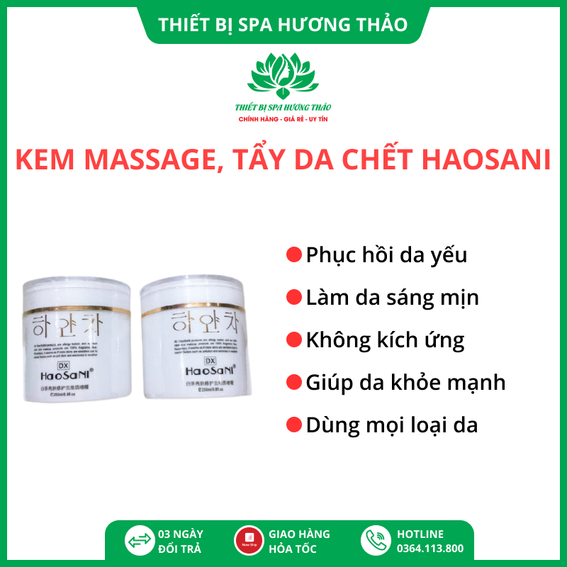 Kem masage mặt và tẩy da chết Haosani lọ 250ml
