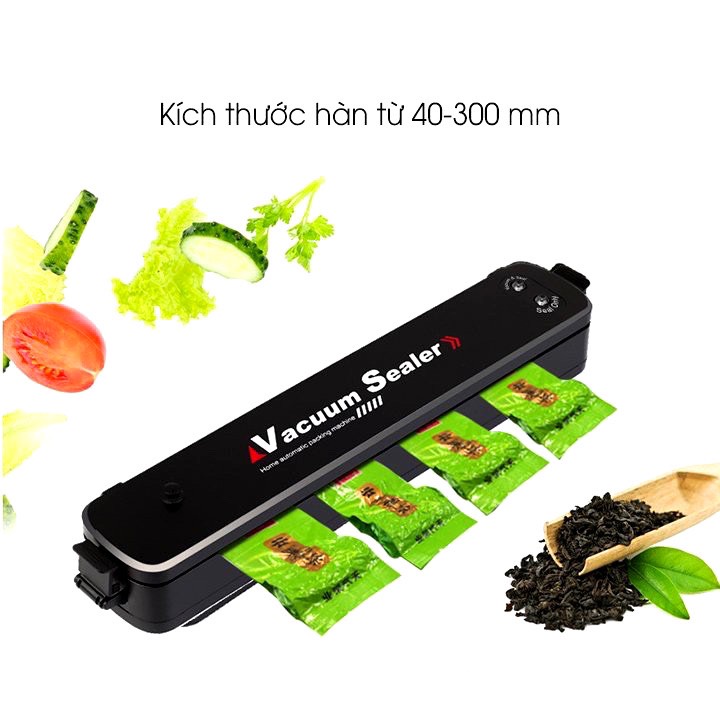 Máy hút chân không thực phẩm kiêm hàn miệng túi Vacuum Sealer ( tặng kèm 10 túi chuyên dụng)