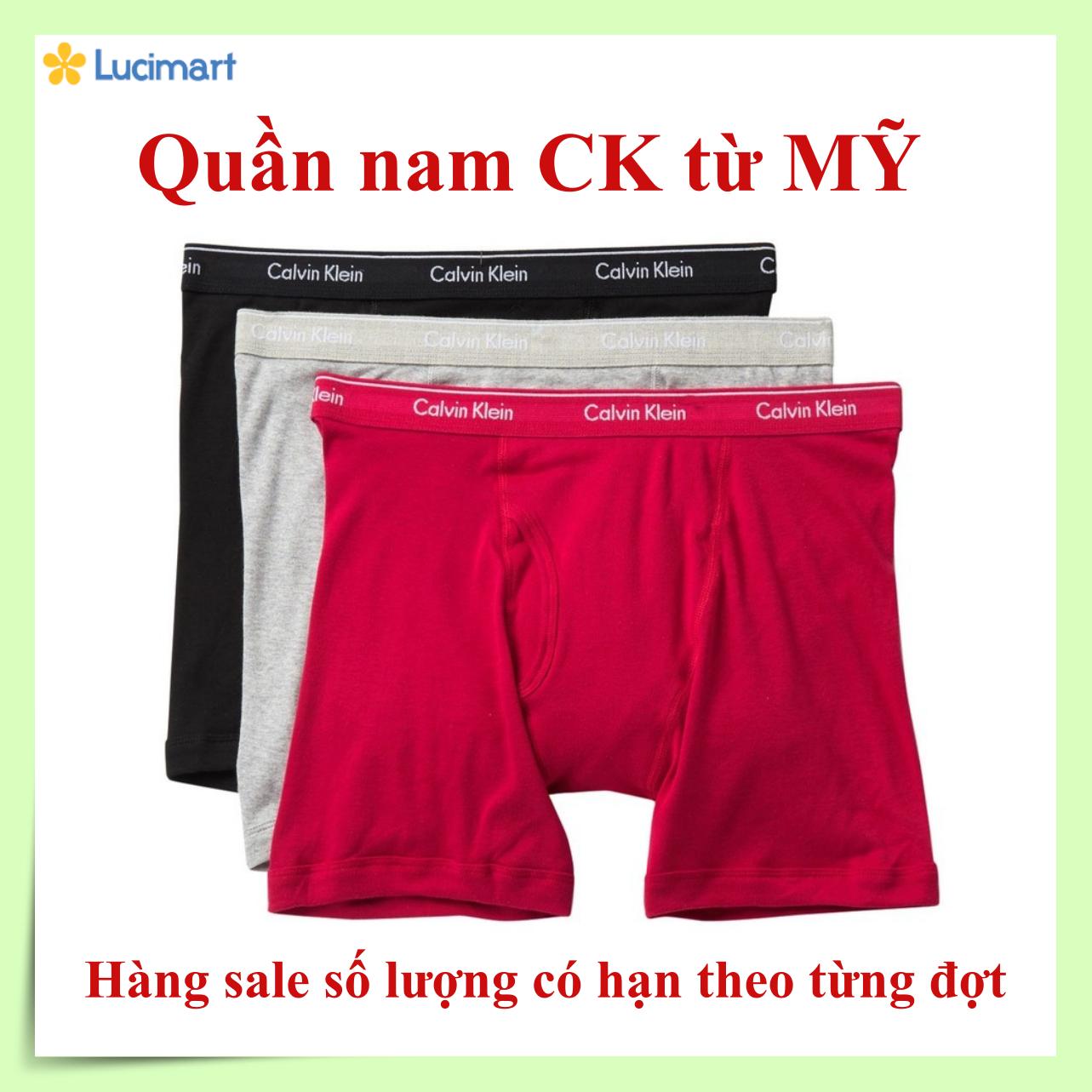 [HCM]Set 3 quần lót nam Boxer thương hiệu Calvin Klein [Hàng Mỹ]