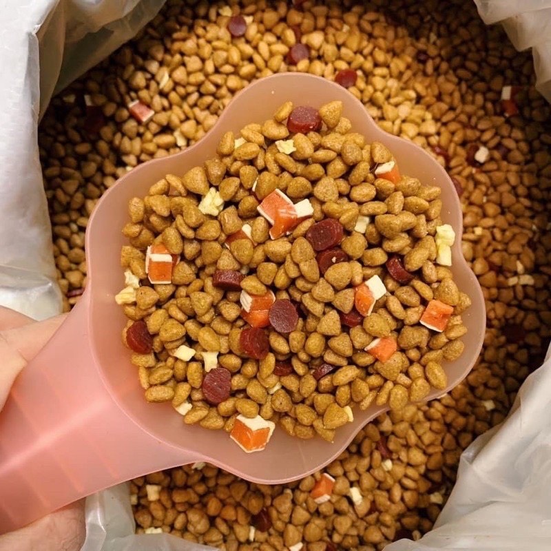 Freeship Hạt CAPTAIN mix bò phomai cá hồi cho chó thức ăn hạt dinh dưỡng cho chó mọi lứa tuổi - Túi zip 1kg và túi seal 2,5kg