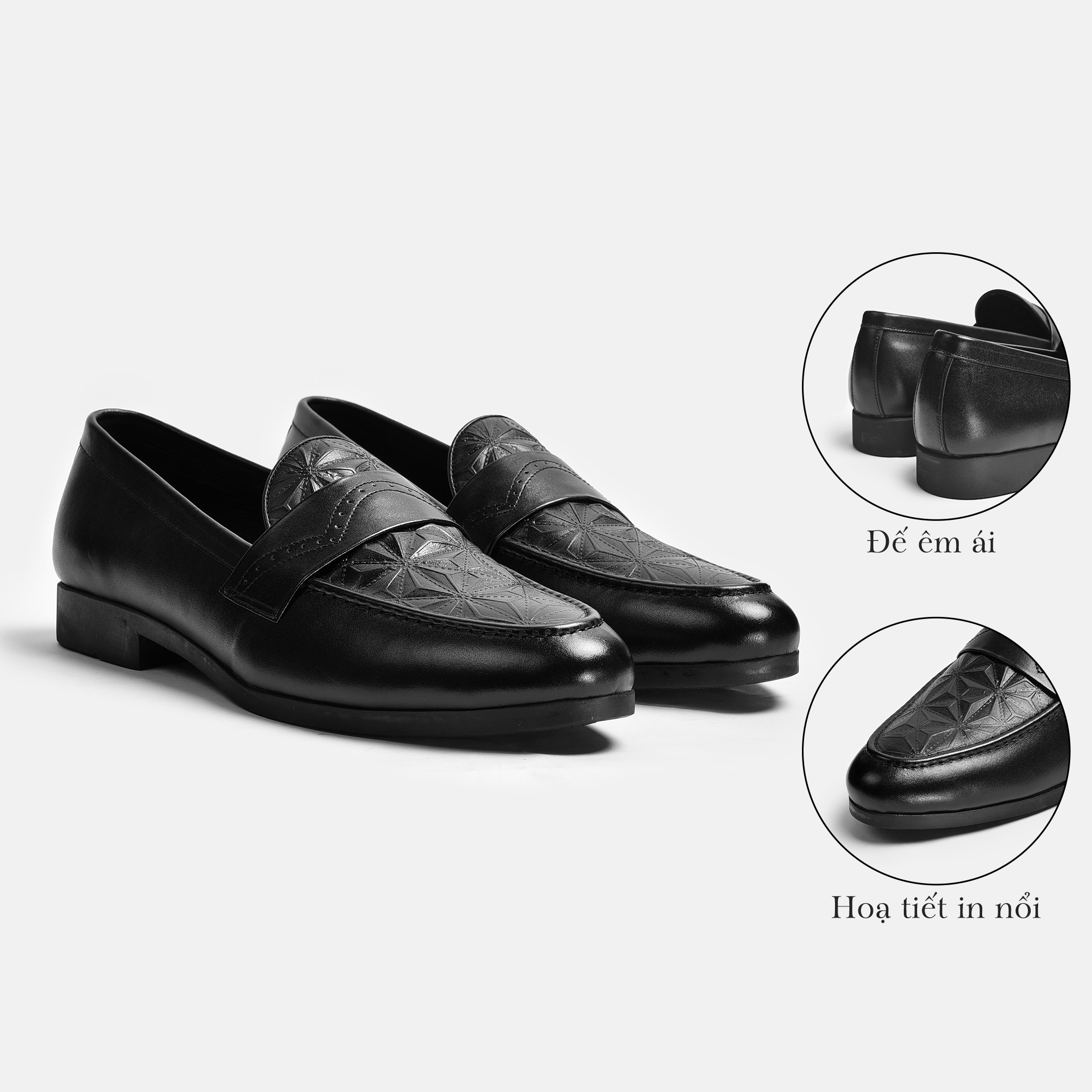 Giày Lười Da Bò Nam Công Sở Đế Độn Cao Su 3cm Giày Da Cao Cấp Tăng Chiều Cao Công Sở Phong Cách Lịch Lãm Full Box - B21 Shoemaker