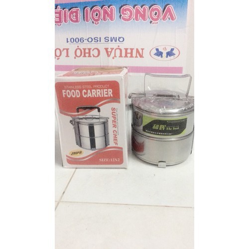Cà men 2 ngăn inox 12cm siêu tiện lợi - camen inox đựng cơm