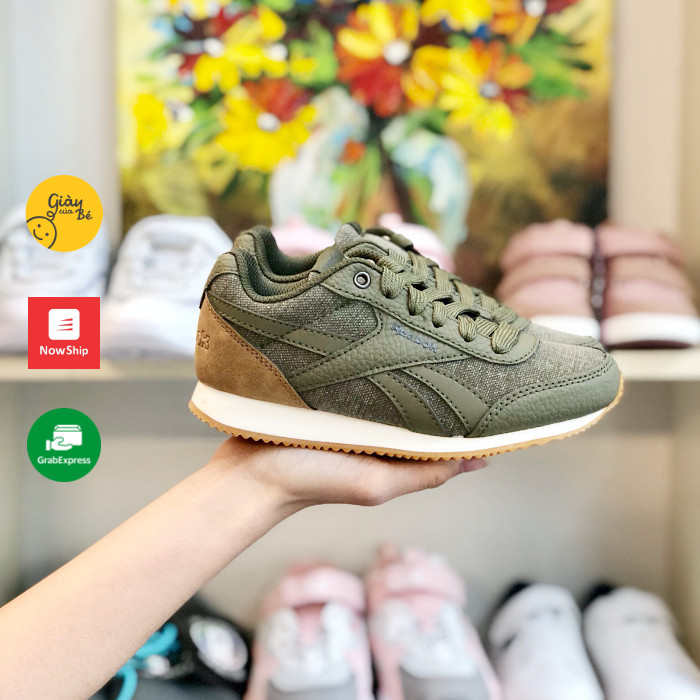 Giày Thể Thao  ReeBok Xanh Rêu Bé Trai Êm Nhẹ Đế Giày Chống Trơn Trượt Tốt Phù Hợp Cho Bé Đi Chơi Đi Học Size 27-34