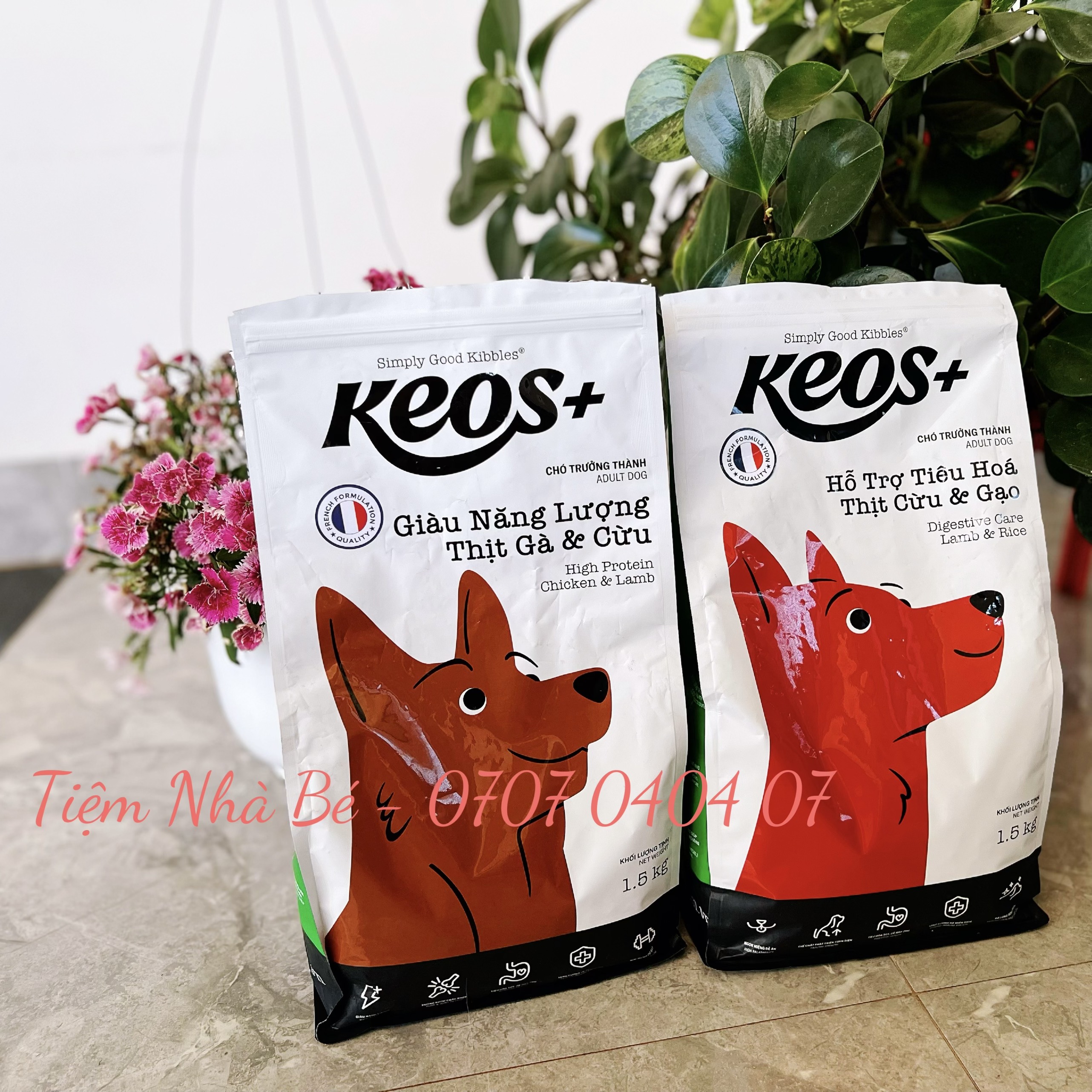 THỨC ĂN HẠT TÚI NGUYÊN SEAL 1,5KG CHO CHÓ MỌI LỨA TUỔI KEOS+