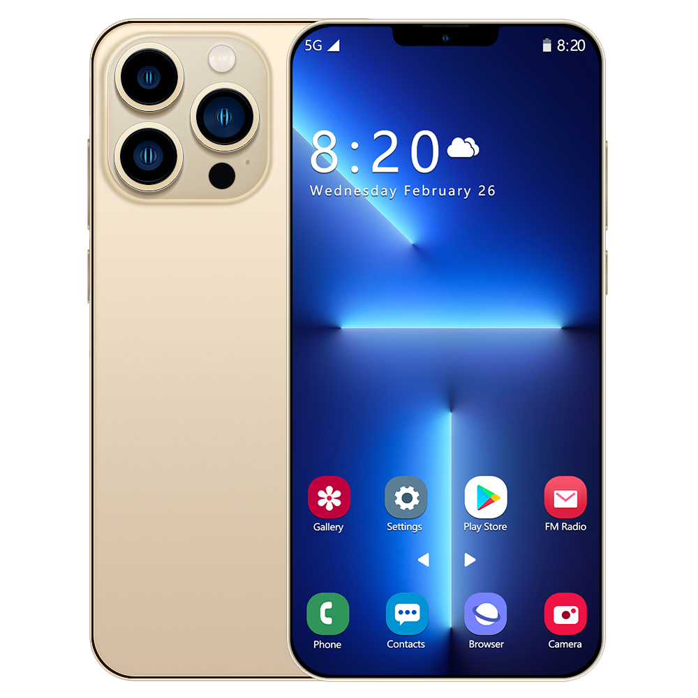 lphon 13 promax chính hãng Điện thoại thông minh màn hình 6.1 inch Full HD Điện thoại hai sim 1 + 8GB Bộ nhớ Điện thoại di động 5.0 + 3.0MP Camera HD Pin 3000mAh Android Điện thoại di động Murah gốc