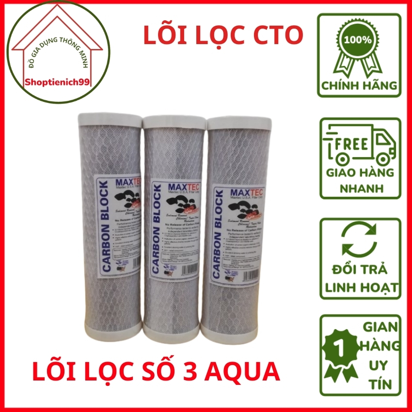 Lõi Lọc Nước Số 3 CTO Chính Hãng Chuyên Dùng Cho Nguồn Nước Có Nhiều Kim Loại Nặng Và Đá Vôi Thay Thế Cho Các Loại Máy Lọc Nước RO Trên Thị Trường Hiện Nay
