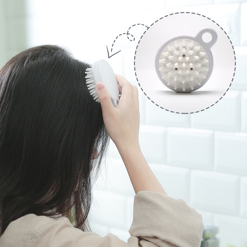 Lược gội đầu Silicone Muji Nhật - Massage da đầu - Giảm rụng tóc - Kích thích mọc tóc