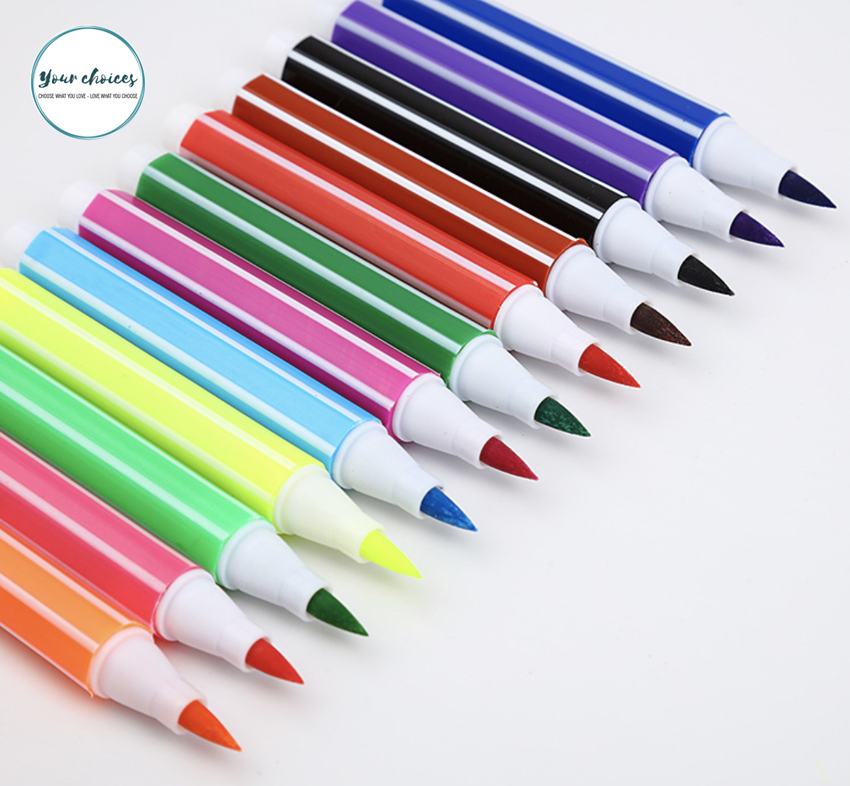 Bộ Bút Tô Màu Cho Bé Giúp Tăng Khả Năng Sáng Tạo - Bút Lông - Bút Màu (12 Màu, 18 Màu, 24 Màu)