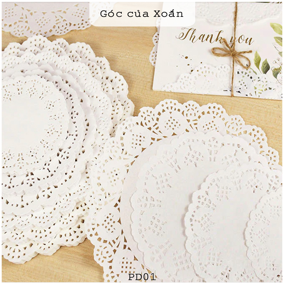 Set 20 sheets paper lace decoration, gift package Goc cua Xoan