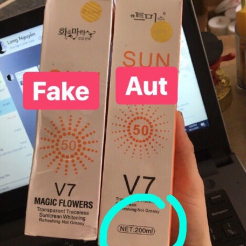 Xịt chống nắng v7 sun, xịt che khuyết điểm screen v7 200ml chính hãng hàn quốc 100%