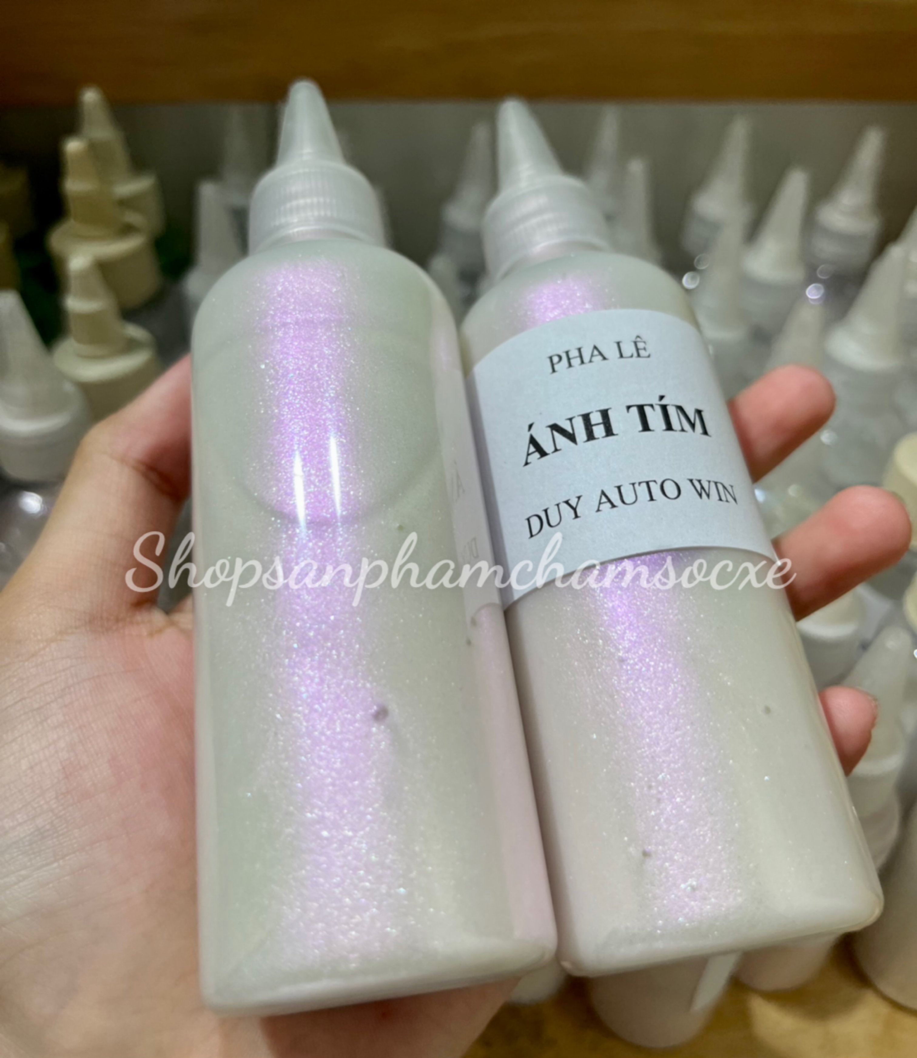 Pha lê đủ màu tùy chọn - Sơn xe máy đóng chai 50g và 100g