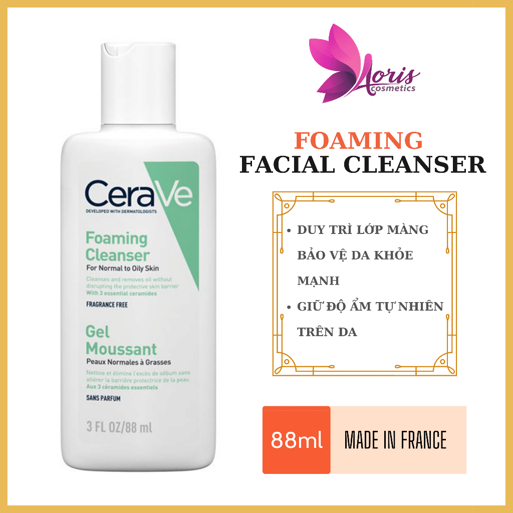 Sữa Rửa Mặt Da Dầu Cerave Foaming Facial Cleanser 88mL