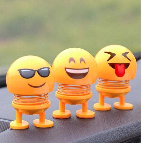 Combo 3 Emoji lắc đầu - thú nhún mặt cười cảm xúc loại xịn