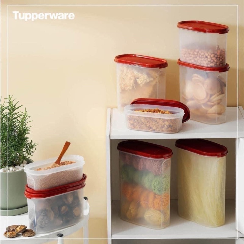 Set 8 Hộp Tupperware Bảo Quản Đồ Khô - Bộ Hộp Chứa Thực Phẩm Bảo Quản Đồ Khô Tươi Lâu Nhựa Nguyên Sinh Chính Hãng Tupperware