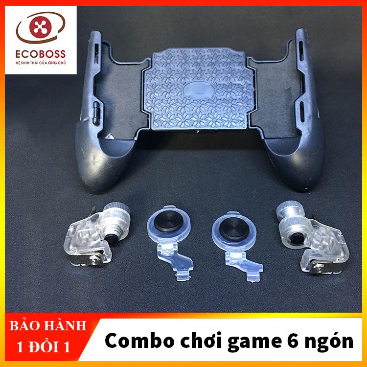 COMBO 5 TRONG 1-Tay cầm chơi GAME Liên Quân Mobile, PUBG chống mỏi + Bộ 2 Nút Bấm R11 chơi game PUBG + Tặng Kèm 2 Nút di chuyển JOYSTICK - Tay cầm chơi game chống rung,Tay cầm chơi game điện thoại,Tay cầm chơi game pc - Eco Boss