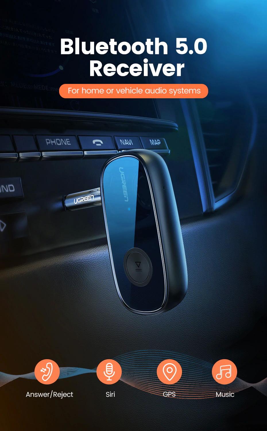 Thiết bị nhận Bluetooth 5.0 HiFi hỗ trợ aptX LL cho amply, loa, tai nghe, xe hơi Ugreen