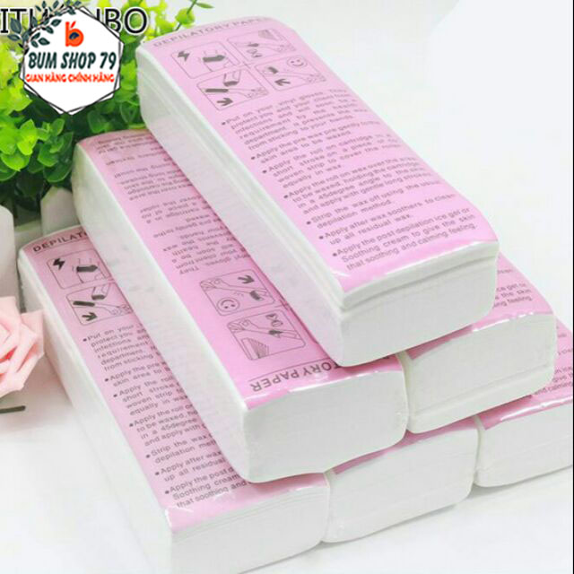  Giấy Wax lông chuyên dụng wax nóng lạnh Giấy wax lông horshion cao cấp 100 tờ - BUM STORE 