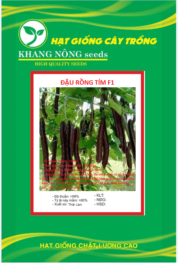 Hạt giống đậu rồng tím Thái Lan - Gói 5 hạt
